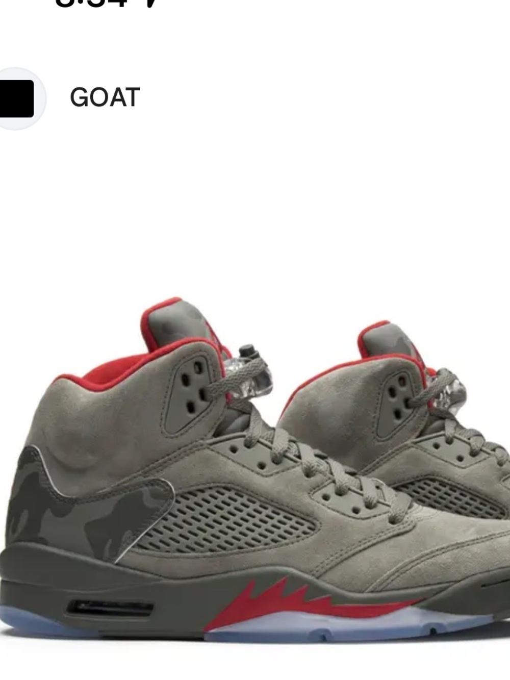 Jordan Air Jordan 5 Retro 'Camo' Grey with Red Accents